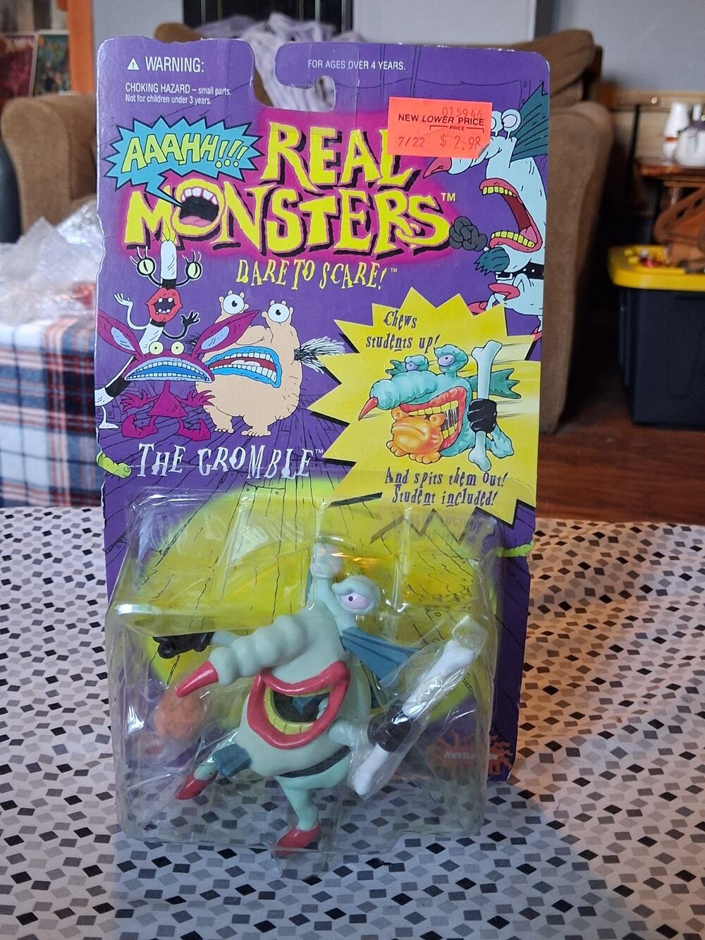 1995 AAAHH!!! Real Monsters Nickelodeon ~The Gromble~..MOC..Mattel